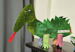 Praca plastyczna wykonana na konkurs "Mój ulubiony dinozaur"