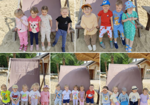 Dzieci podczas zdjęcia grupowego w czasie wycieczki do Dobronianki..