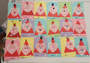 prace plastyczne "Mikołaj"