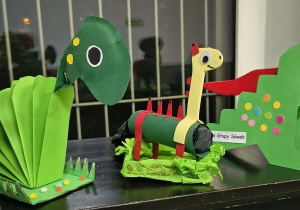 Prace plastyczne wykonane na konkurs "Mój ulubiony dinozaur"