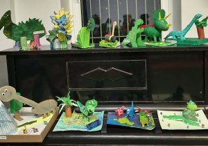 Prace plastyczne wykonane na konkurs "Mój ulubiony dinozaur"