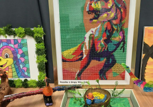 Prace plastyczne wykonane na konkurs "Mój ulubiony dinozaur"