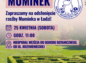 Odsłonięcie rzeźby Muminka w Łodzi