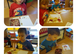 dzieci samodzielnie wykonują tabliczki czekolady z wybranymi przez siebie dodatkami