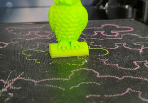 Zielona sowa - wydruk 3D