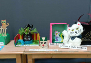 Kotki wykonane na konkurs plastyczny